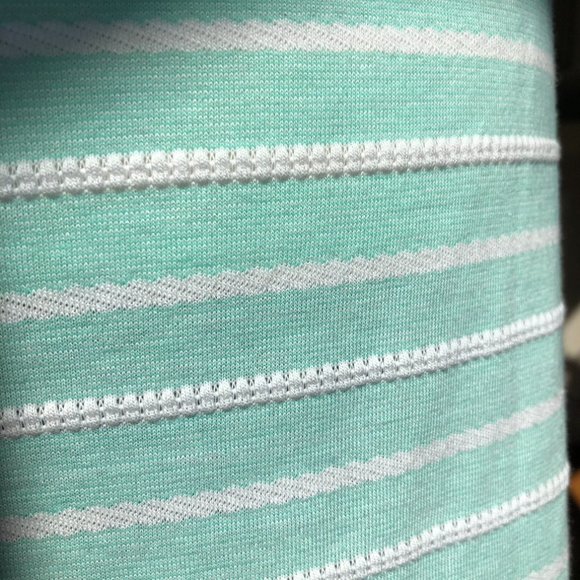 Sail to Sable Short Sleeve Textured Stripe Dress Cabbage Sz S - Picture 13 of 14